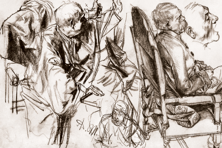  Adolpyh Von Menzel —— 《破碎的壶》人物习作